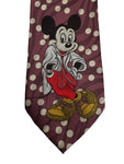 Vintage Disney Krawatte Casual Micky Maus Made In Germany Weintrot