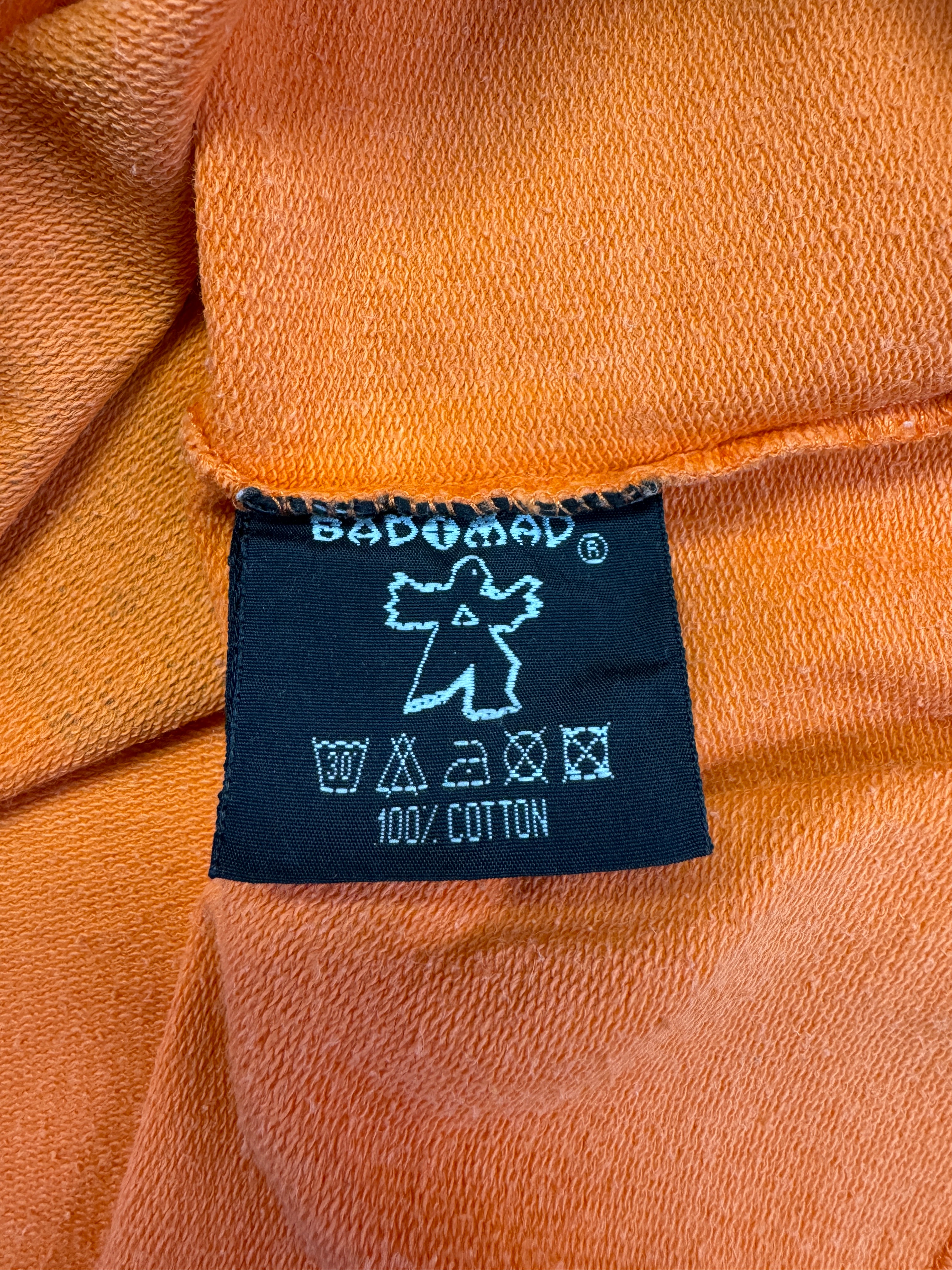 Vintage Bad+Mad Shirt 90s Hip Hop Logo Orange L