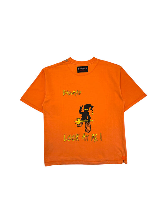Vintage Bad+Mad Shirt 90s Hip Hop Logo Orange L