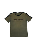 Vintage Versace Sport Shirt Spellout Stick Khaki L