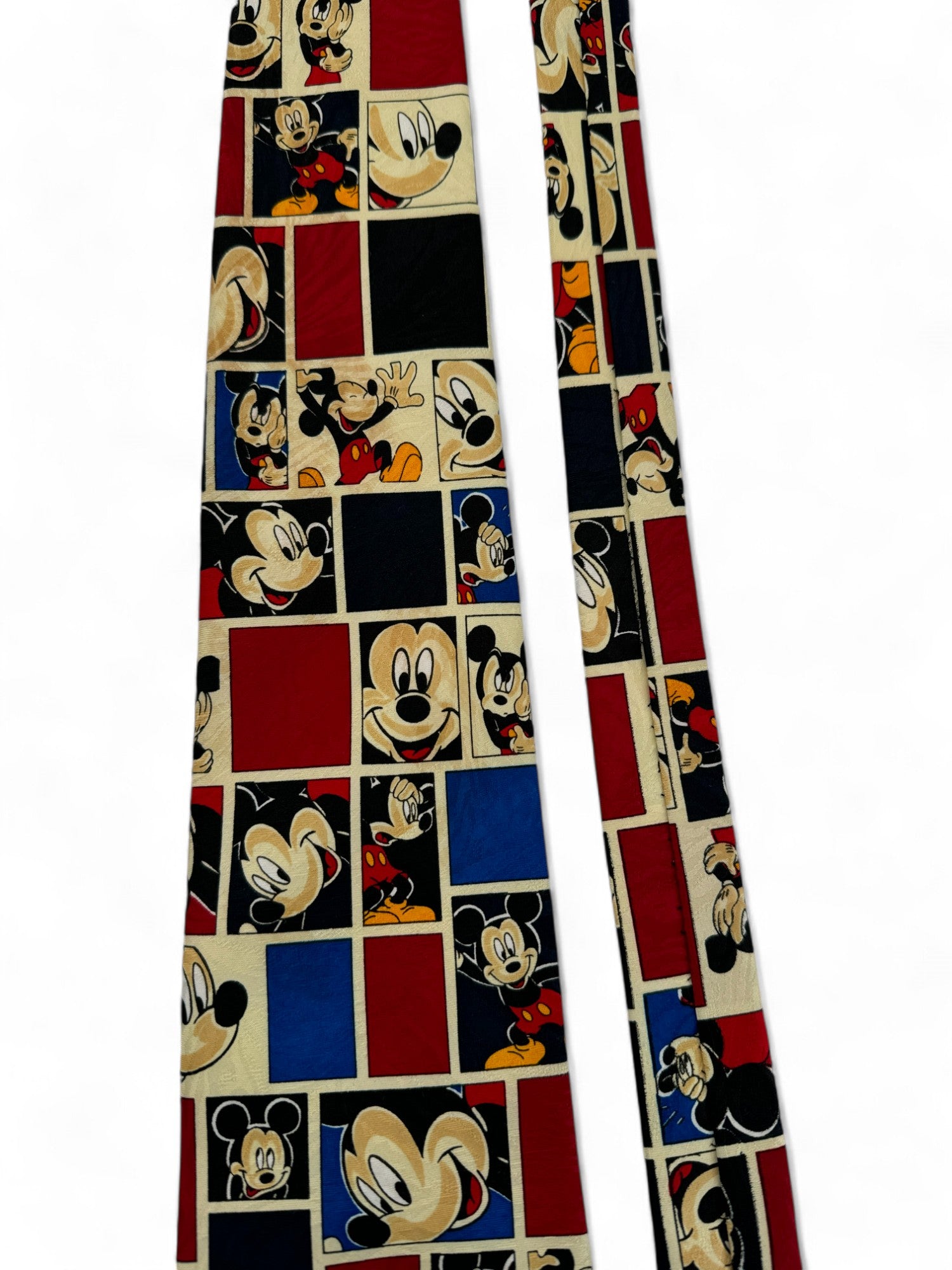 Vintage Mickey Unlimited Krawatte Micky Maus Moods Blau Rot