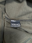 Vintage Versace Sport Shirt Spellout Stick Khaki L