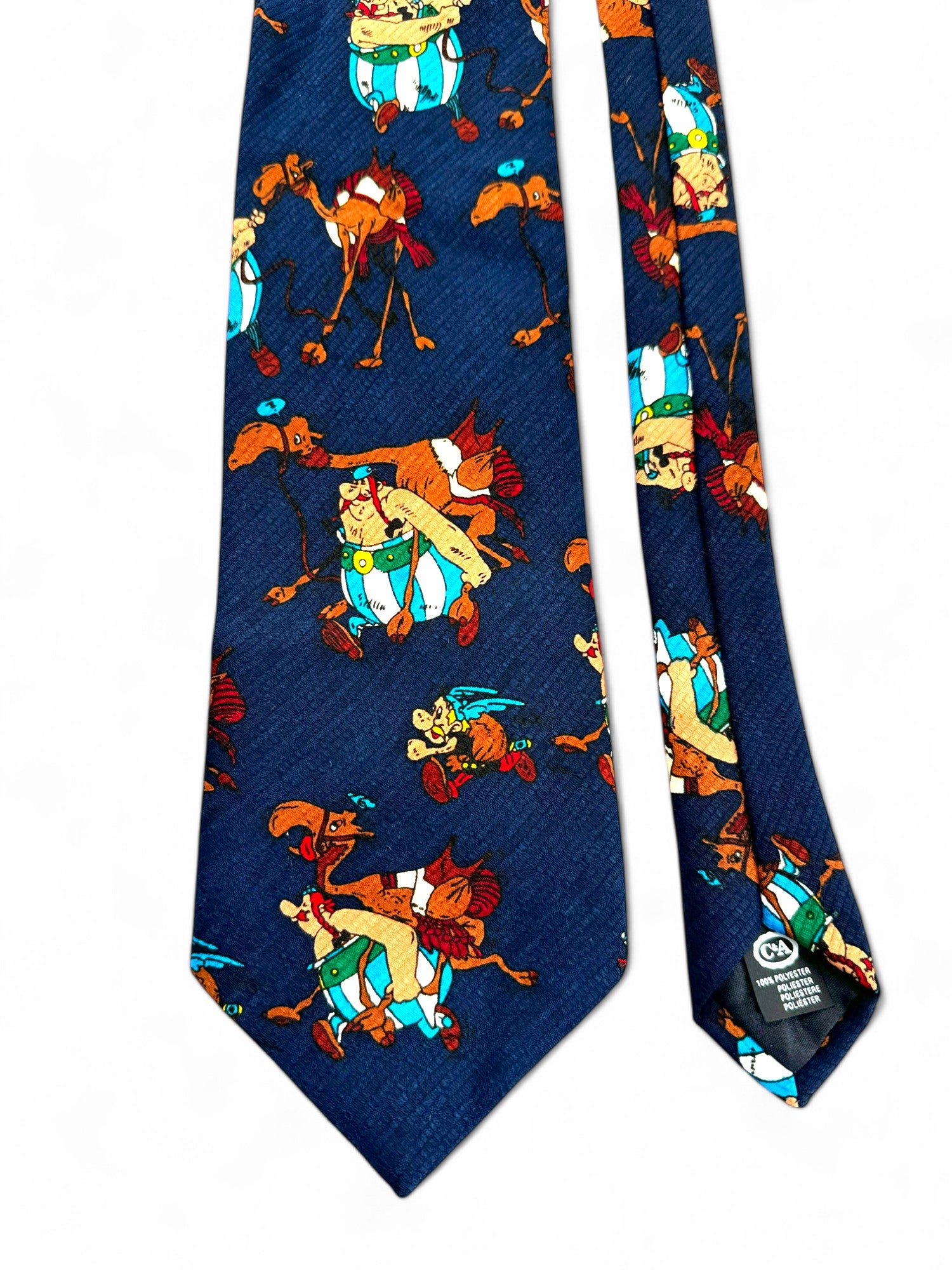Vintage Asterix & Obelix Krawatte 1995 By C&A Dunkelblau