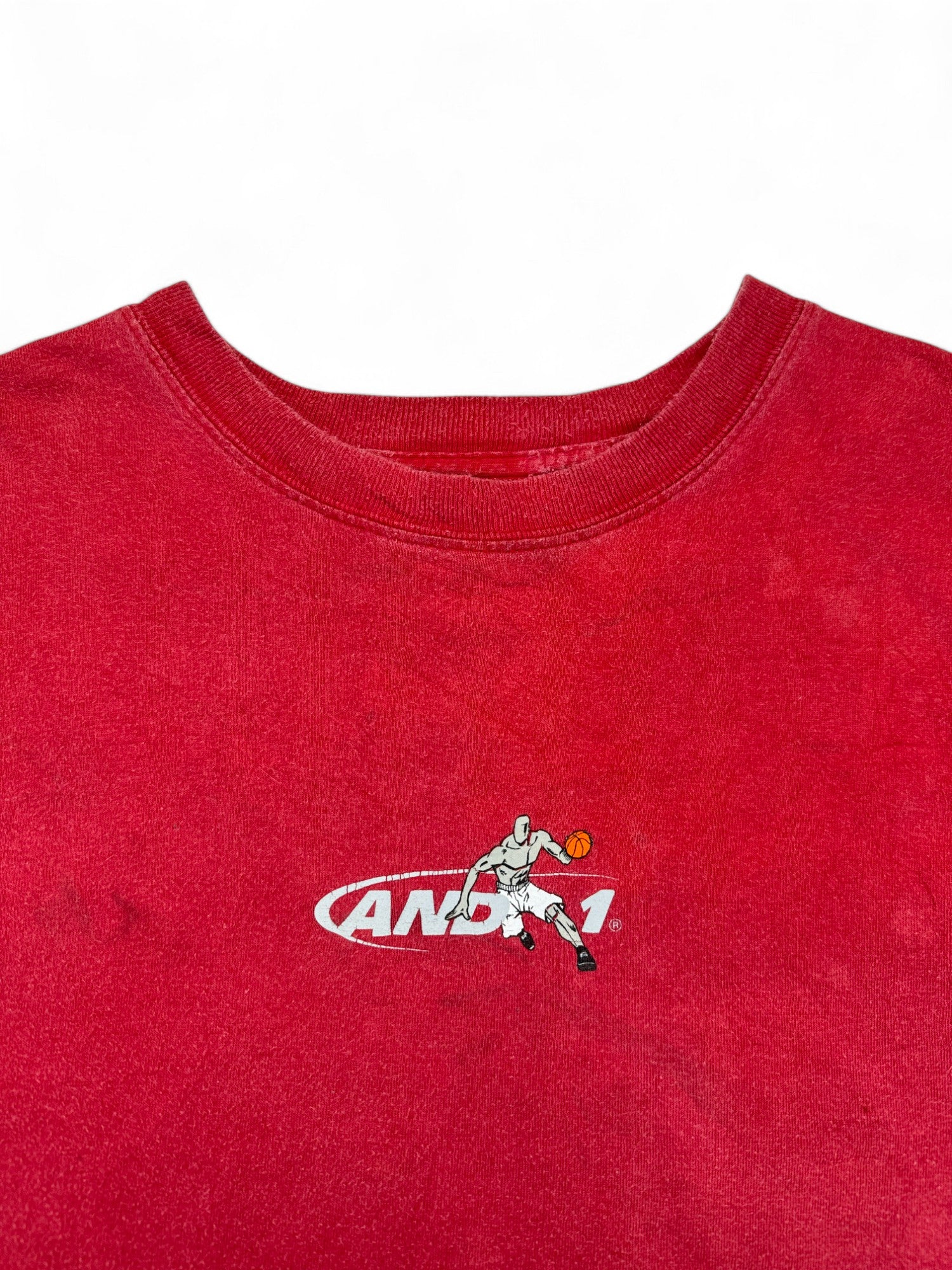 Vintage And1 Shirt 90s Basketball "I should be a model..." Rot XL
