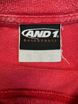 Vintage And1 Shirt 90s Basketball "I should be a model..." Rot XL