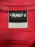 Vintage And1 Shirt 90s Basketball "I should be a model..." Rot XL
