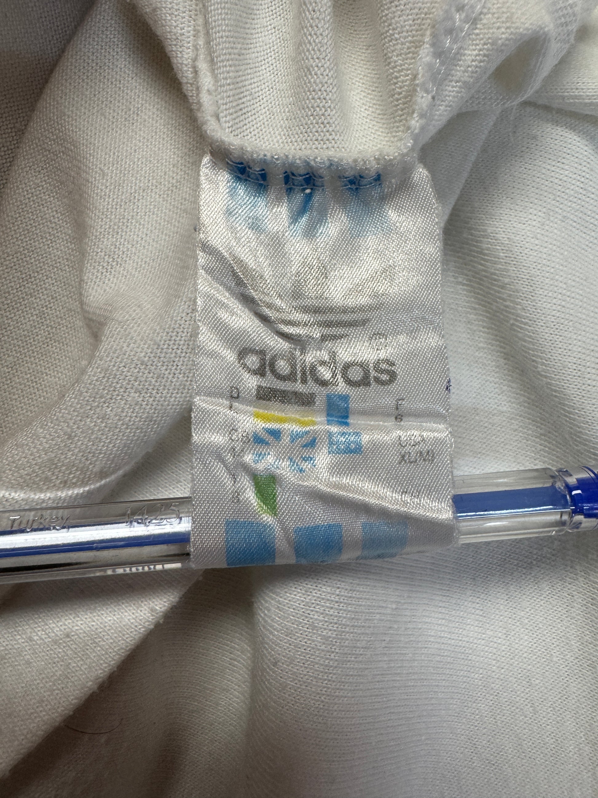 90s Adidas Shirt Basketball Made In Singapore Weiß L - RareRags