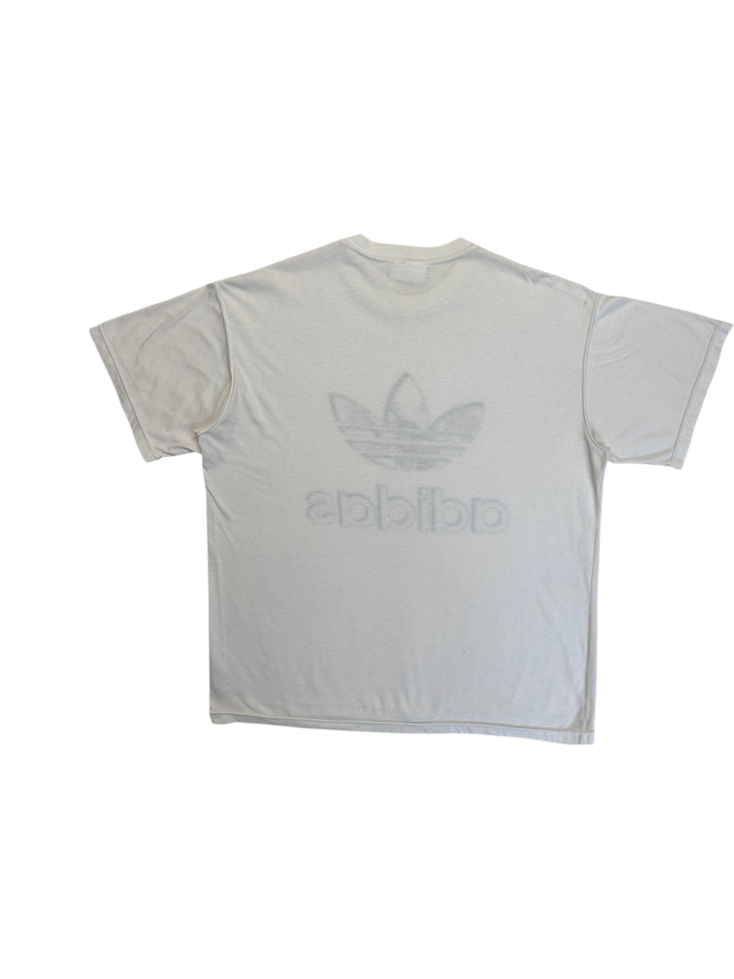 90s Adidas Shirt Basketball Made In Singapore Weiß L - RareRags