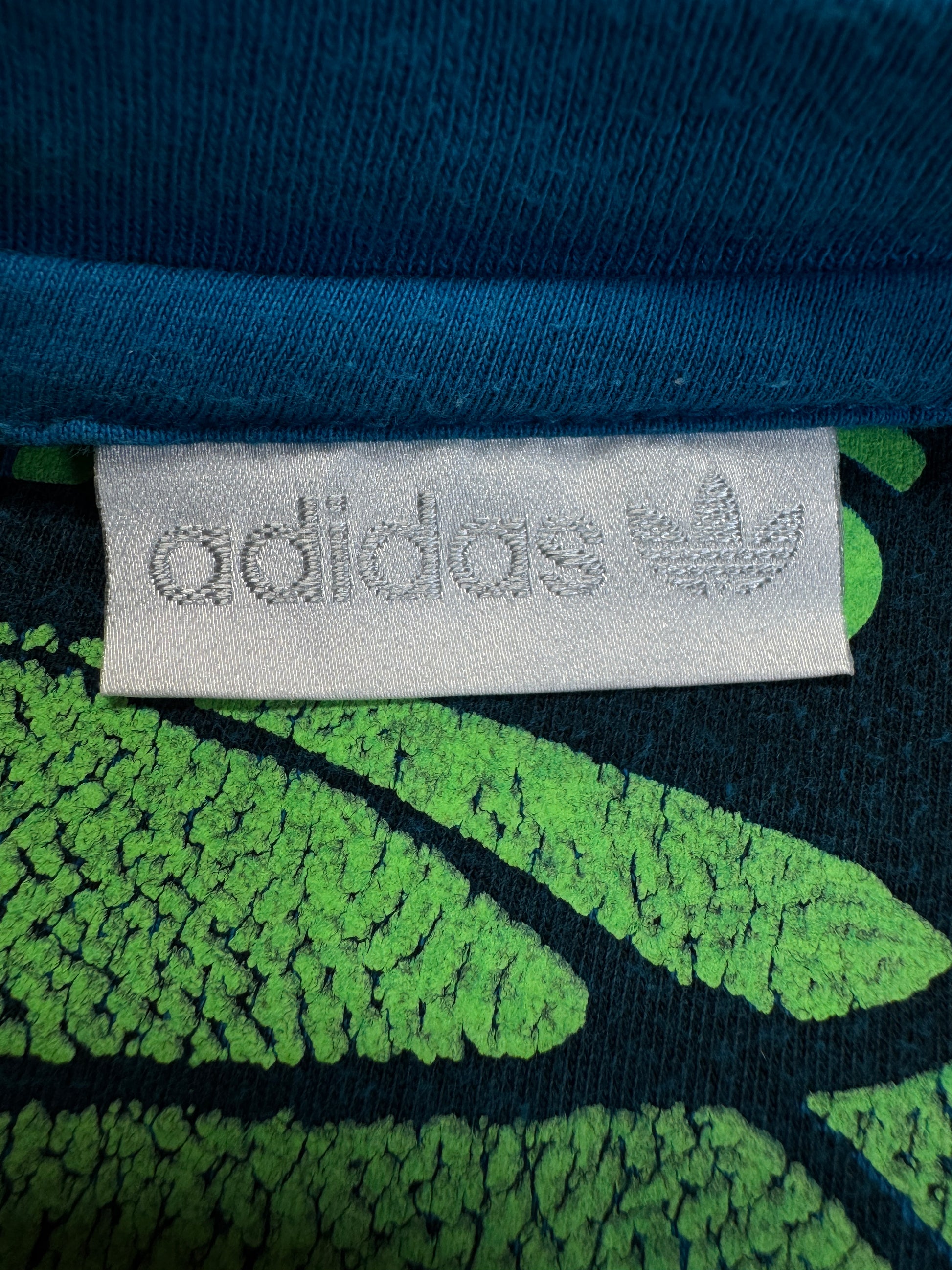 90s Adidas Basketball Shirt Made In Mauritius Blau L - RareRags