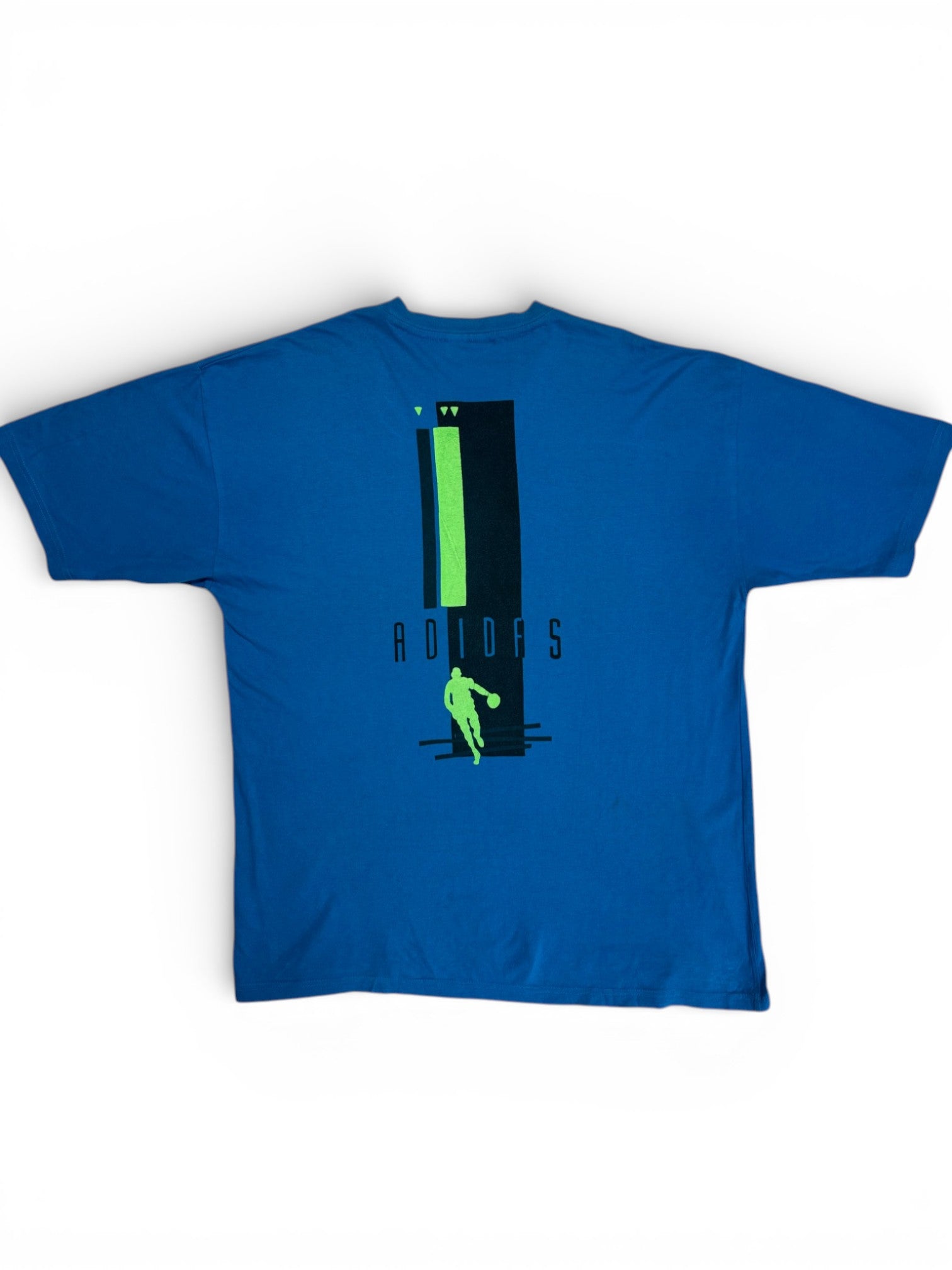 90s Adidas Basketball Shirt Made In Mauritius Blau L - RareRags