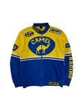 Camel Sweatjacke 00s Racing Gelb Blau L