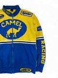 Camel Sweatjacke 00s Racing Gelb Blau L