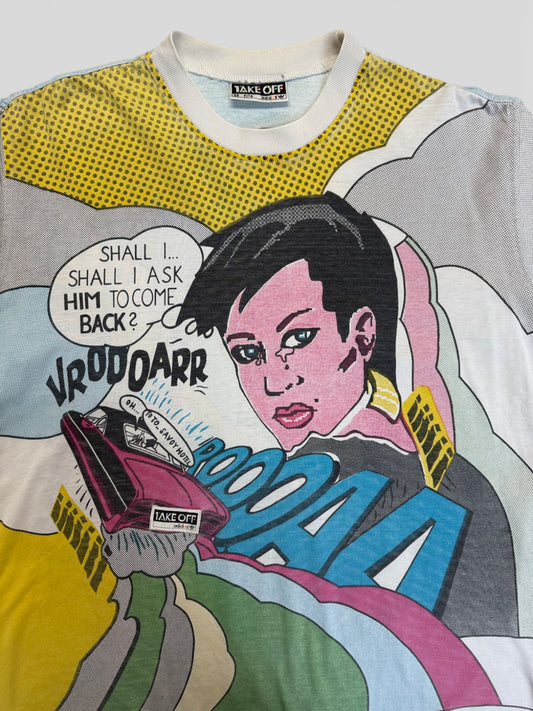 90s Adidas Take Off Shirt Pop-Art AOP Bunt D5 M