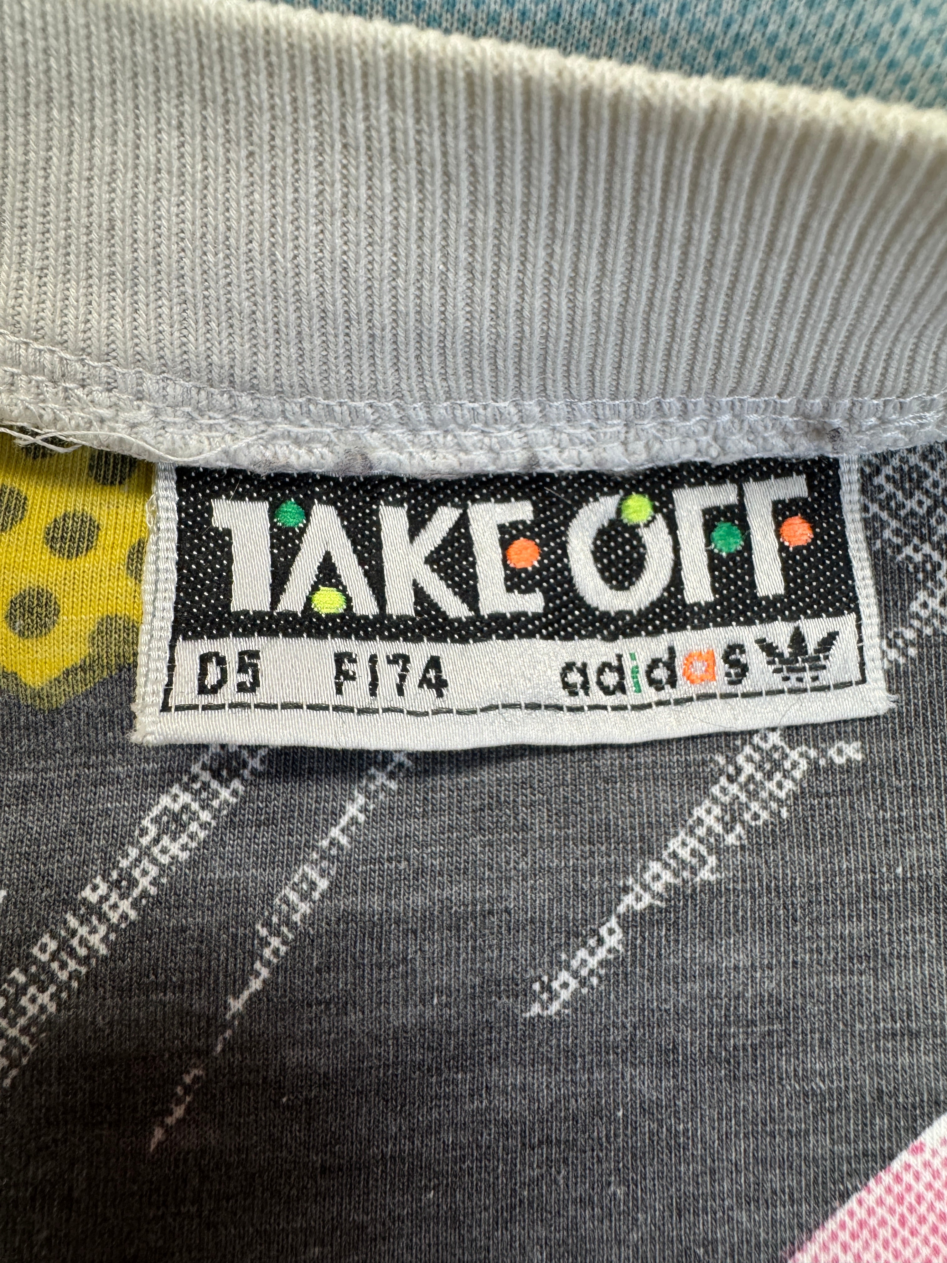 90s Adidas Take Off Shirt Pop-Art AOP Bunt D5 M - RareRags