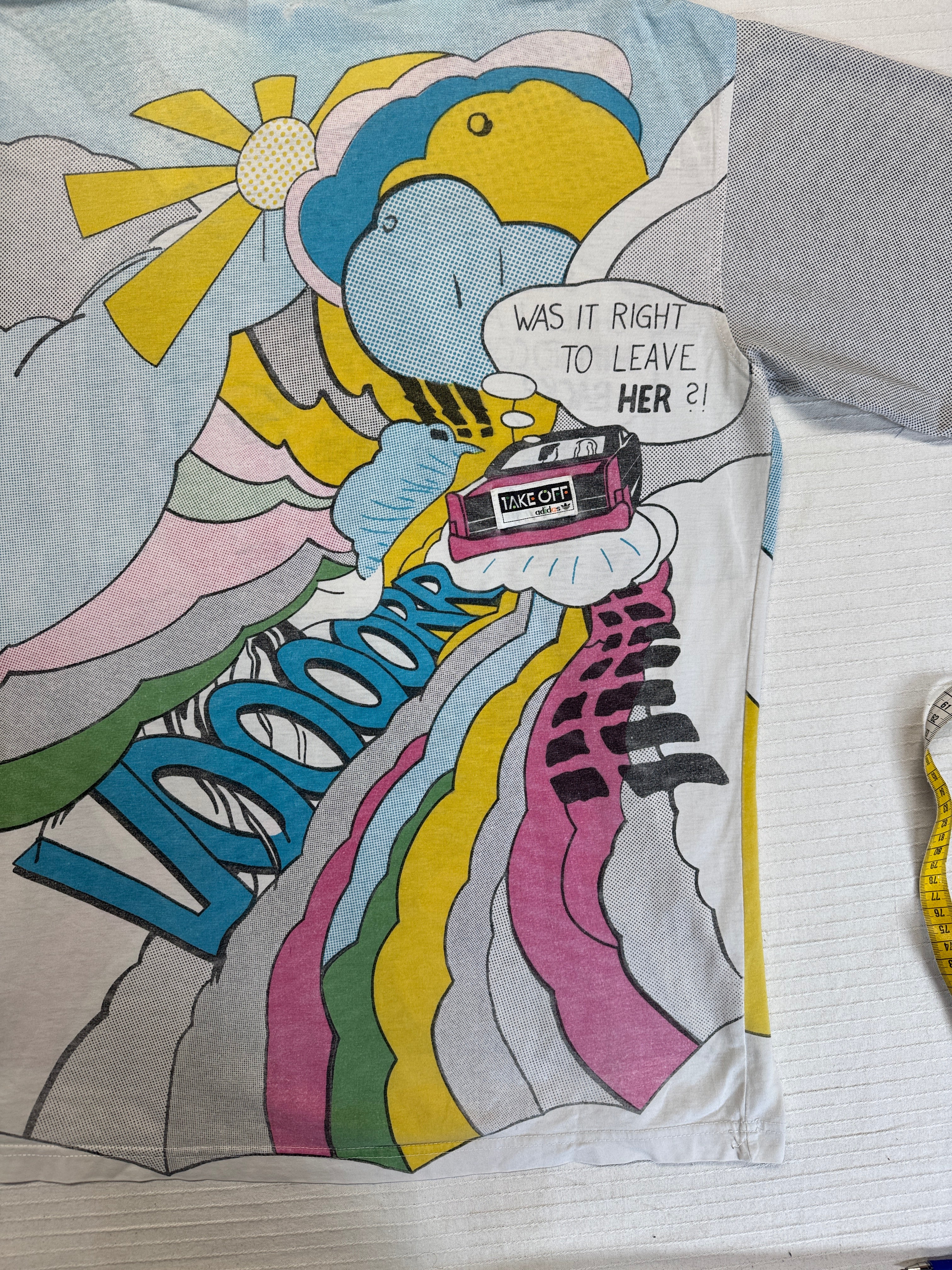 90s Adidas Take Off Shirt Pop-Art AOP Bunt D5 M - RareRags