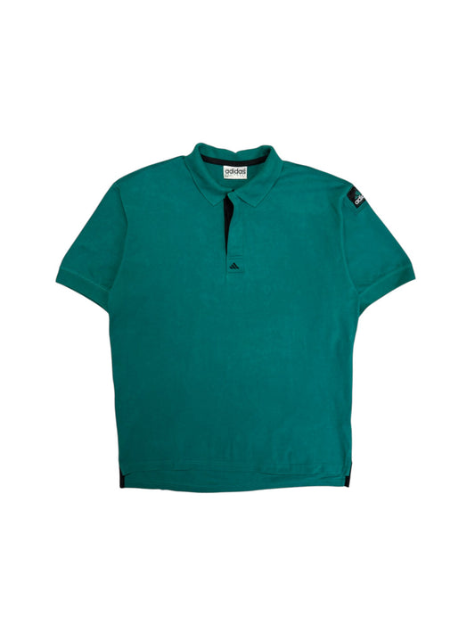 90s Adidas Equipment Polo Made In Hong Kong Grün D8 L-XL