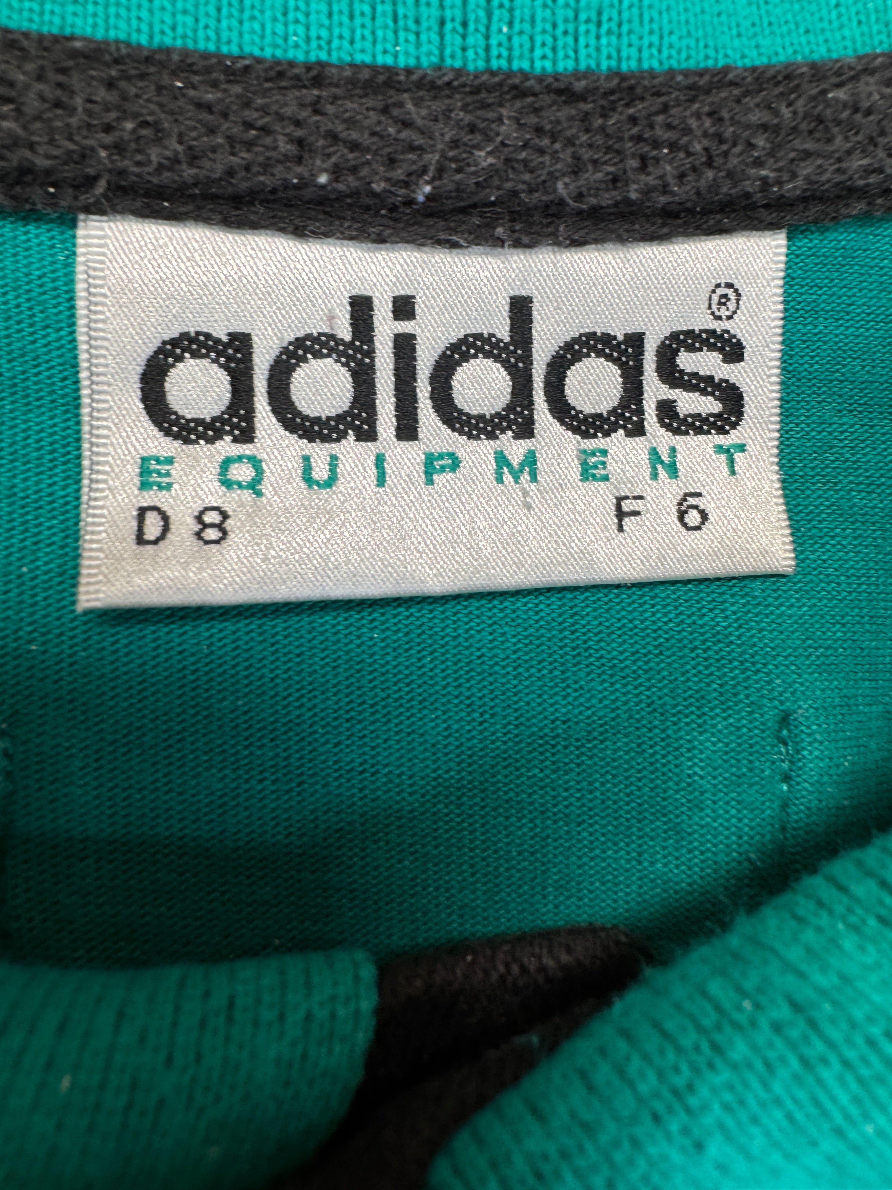 90s Adidas Equipment Polo Made In Hong Kong Grün D8 L-XL - RareRags