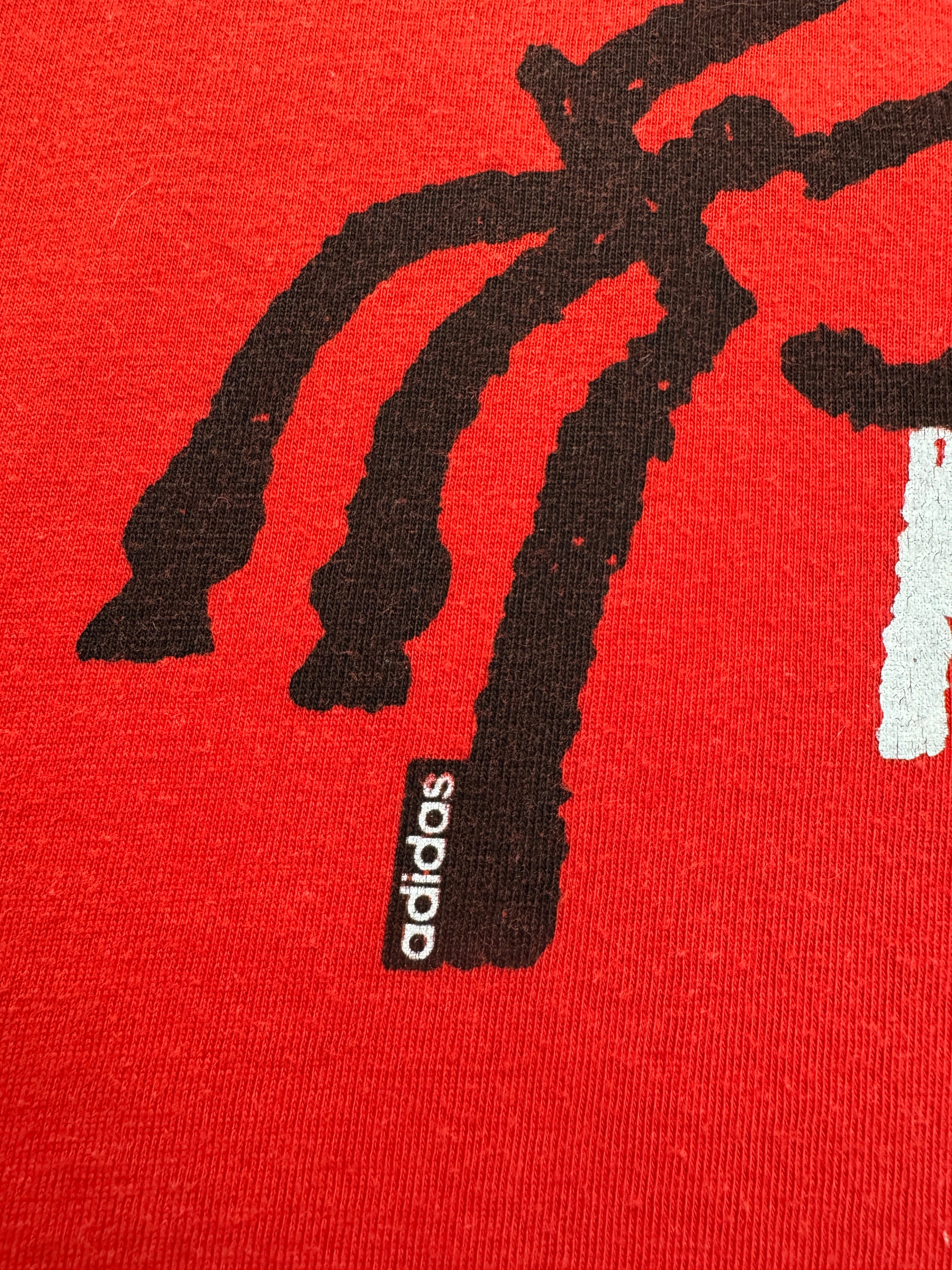90s Adidas Shirt "Off Beat" Made In Greece Rot S - RareRags
