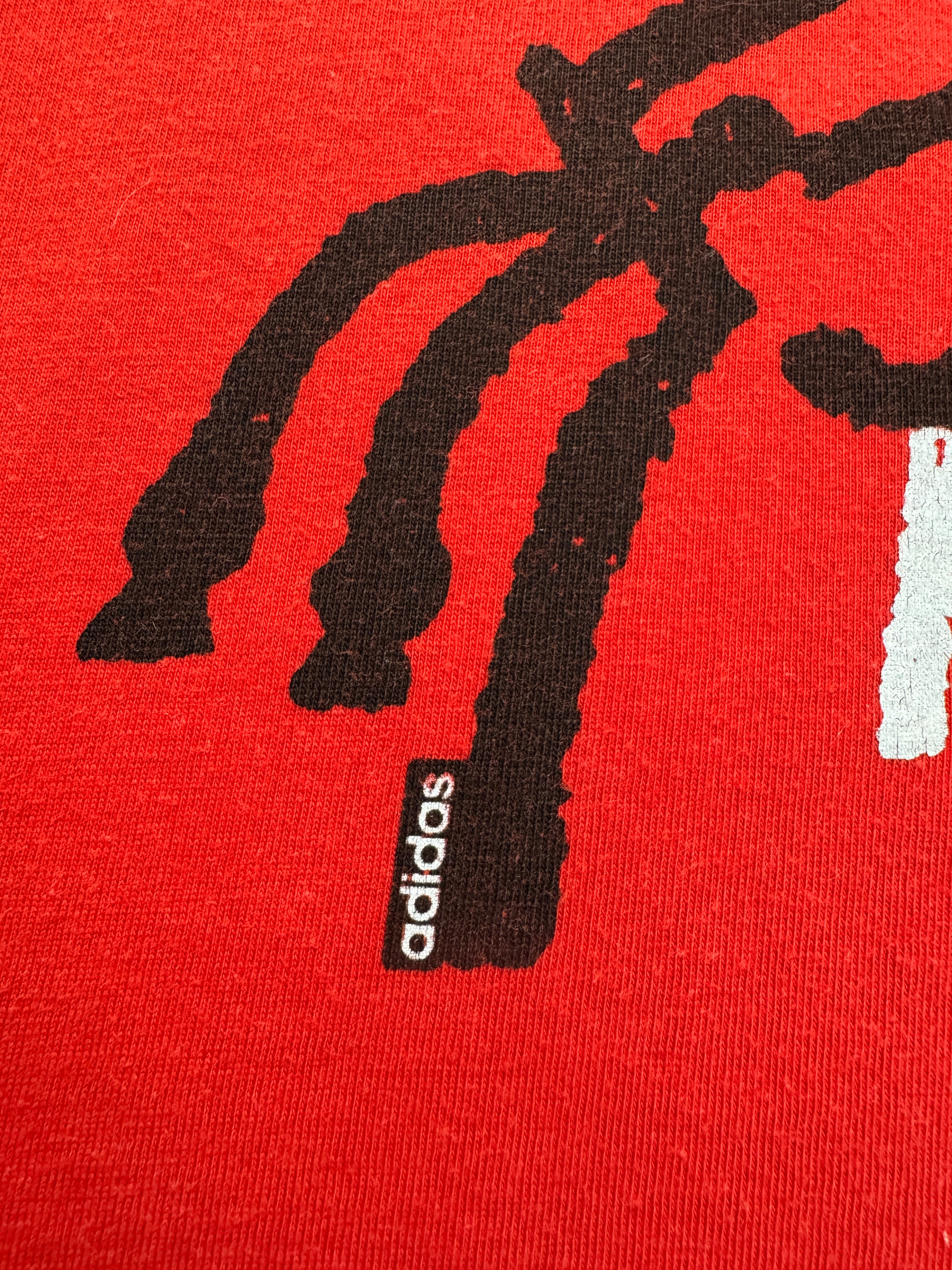 90s Adidas Shirt "Off Beat" Made In Greece Rot S - RareRags