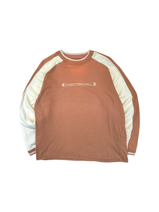 Vintage Homeboy Longsleeve Late 90s Braun Weiß M