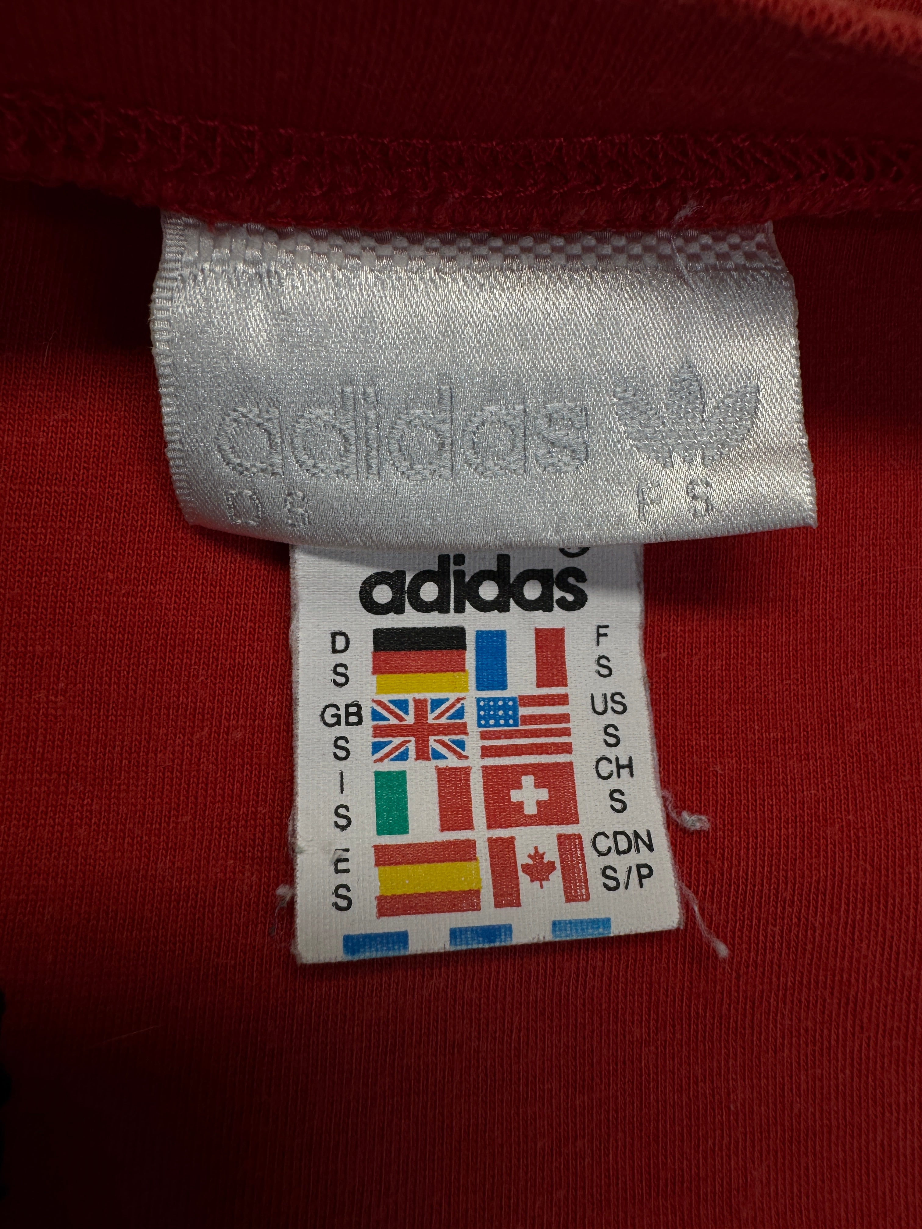 90s Adidas Shirt "Off Beat" Made In Greece Rot S - RareRags