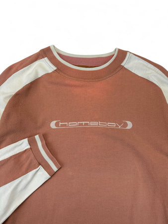 Vintage Homeboy Longsleeve Late 90s Braun Weiß M