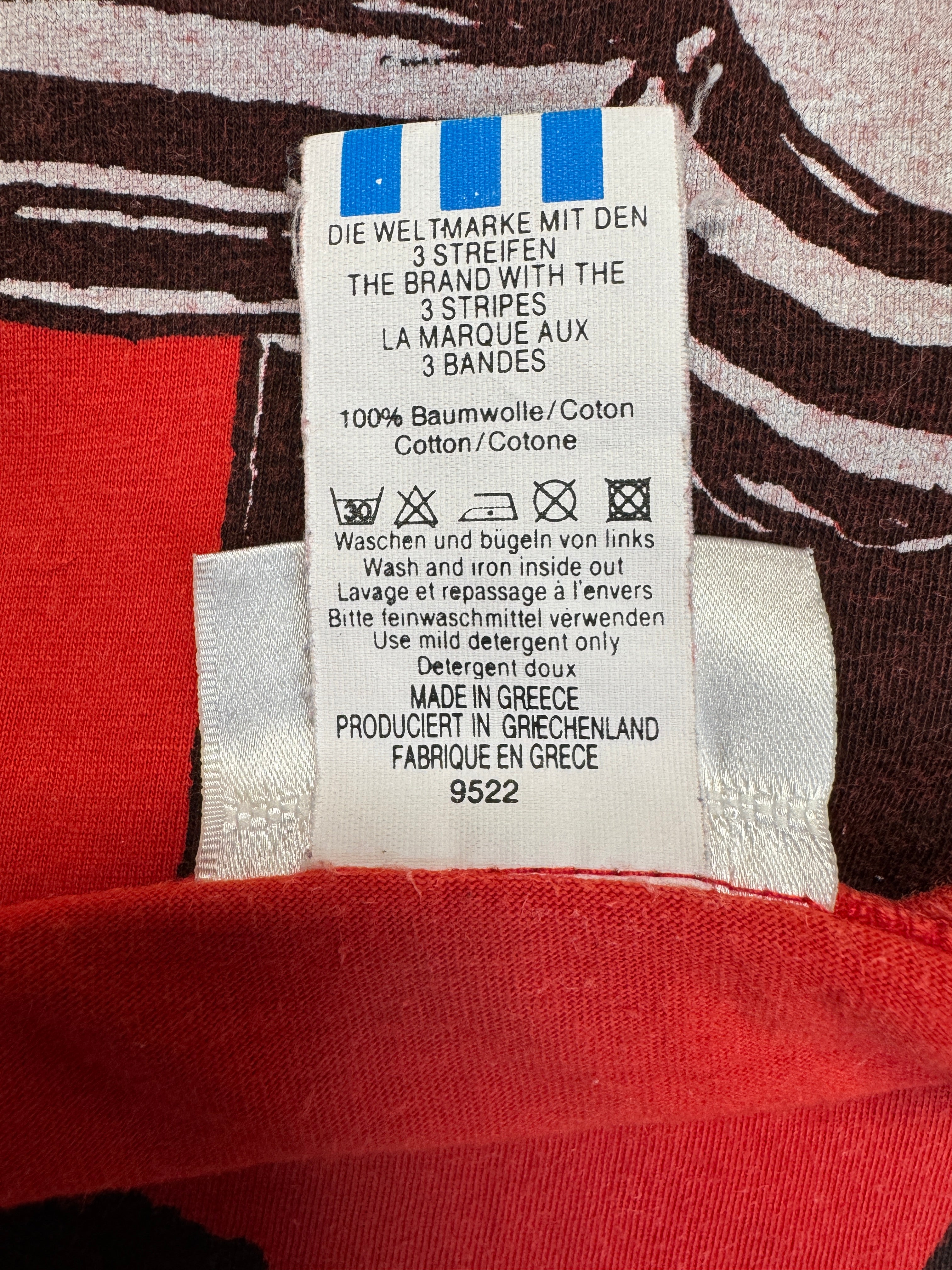 90s Adidas Shirt "Off Beat" Made In Greece Rot S - RareRags