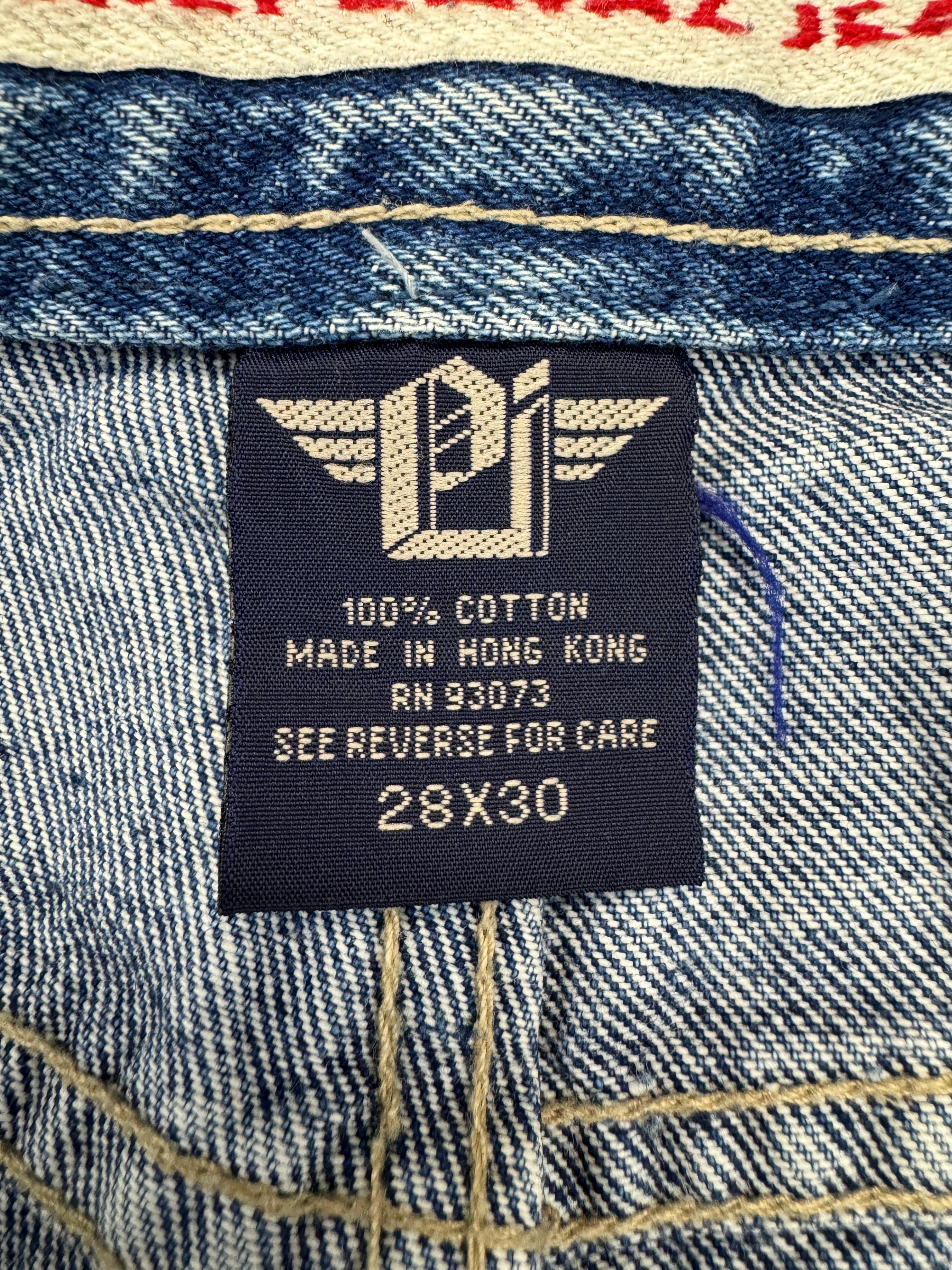 Pure Playaz Baggy Jeans 00s Made In Hong Kong Blau 28x30