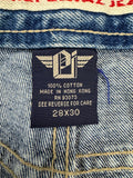 Pure Playaz Baggy Jeans 00s Made In Hong Kong Blau 28x30