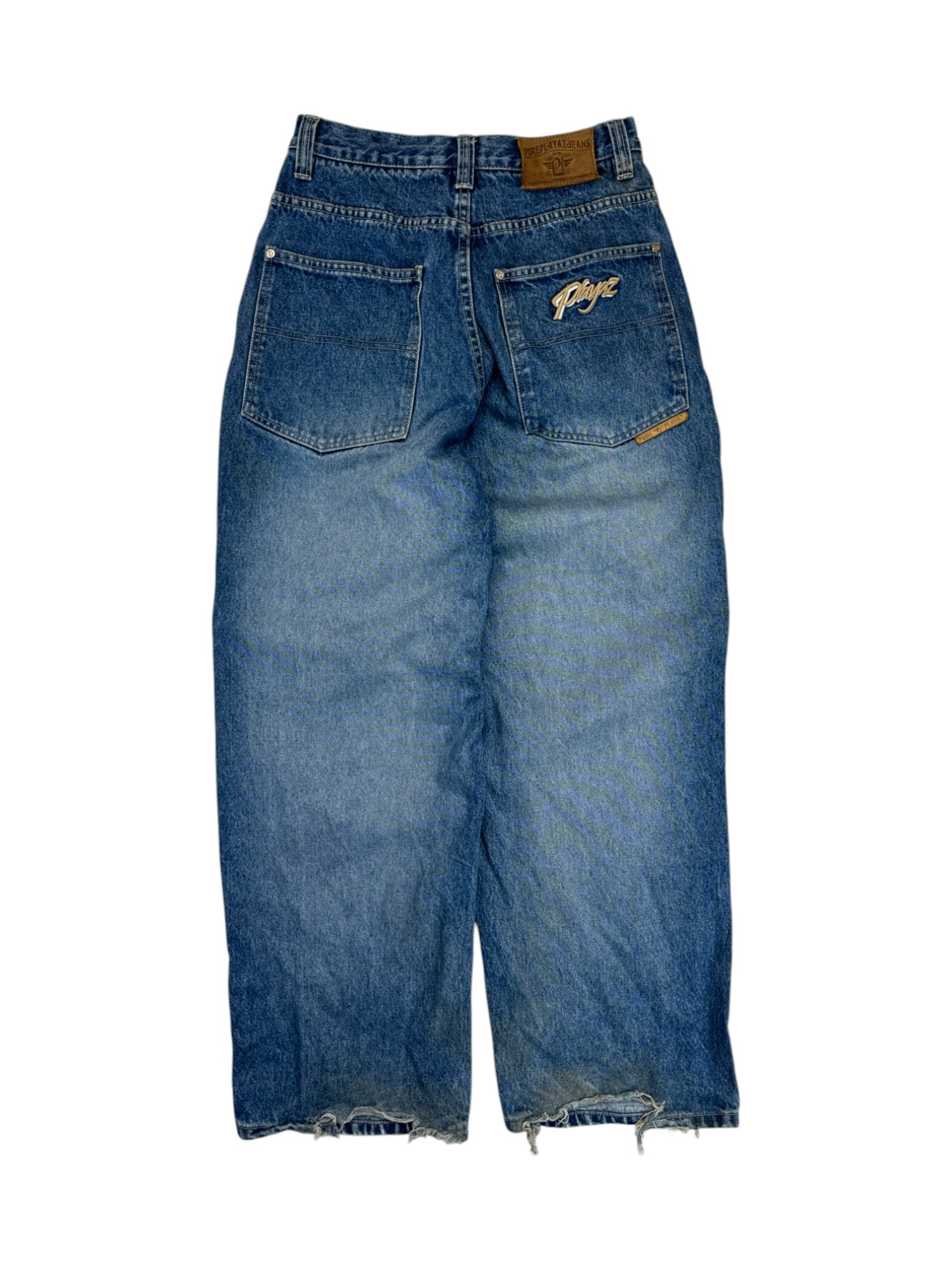 Pure Playaz Baggy Jeans 00s Made In Hong Kong Blau 28x30