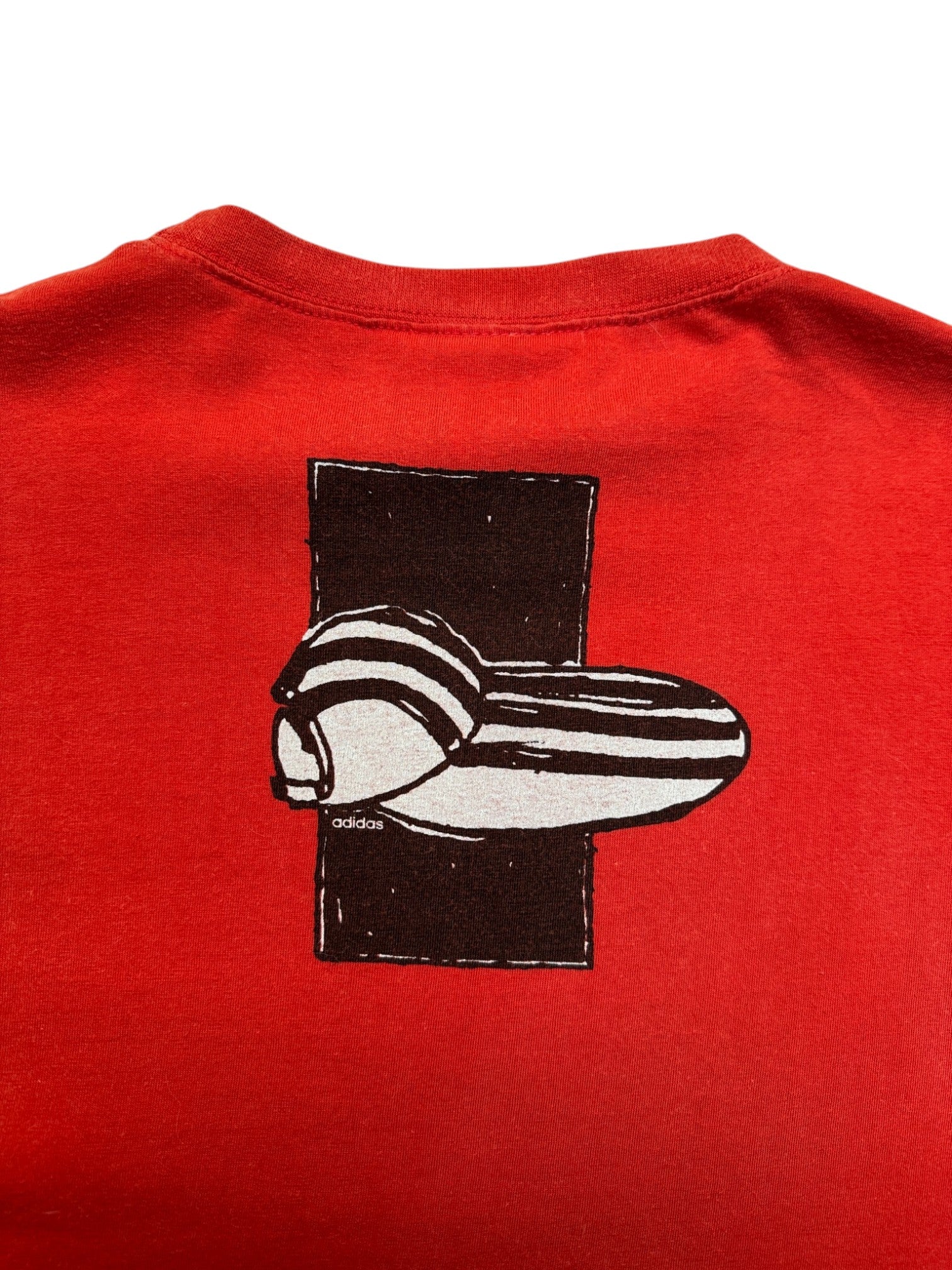 90s Adidas Shirt "Off Beat" Made In Greece Rot S - RareRags