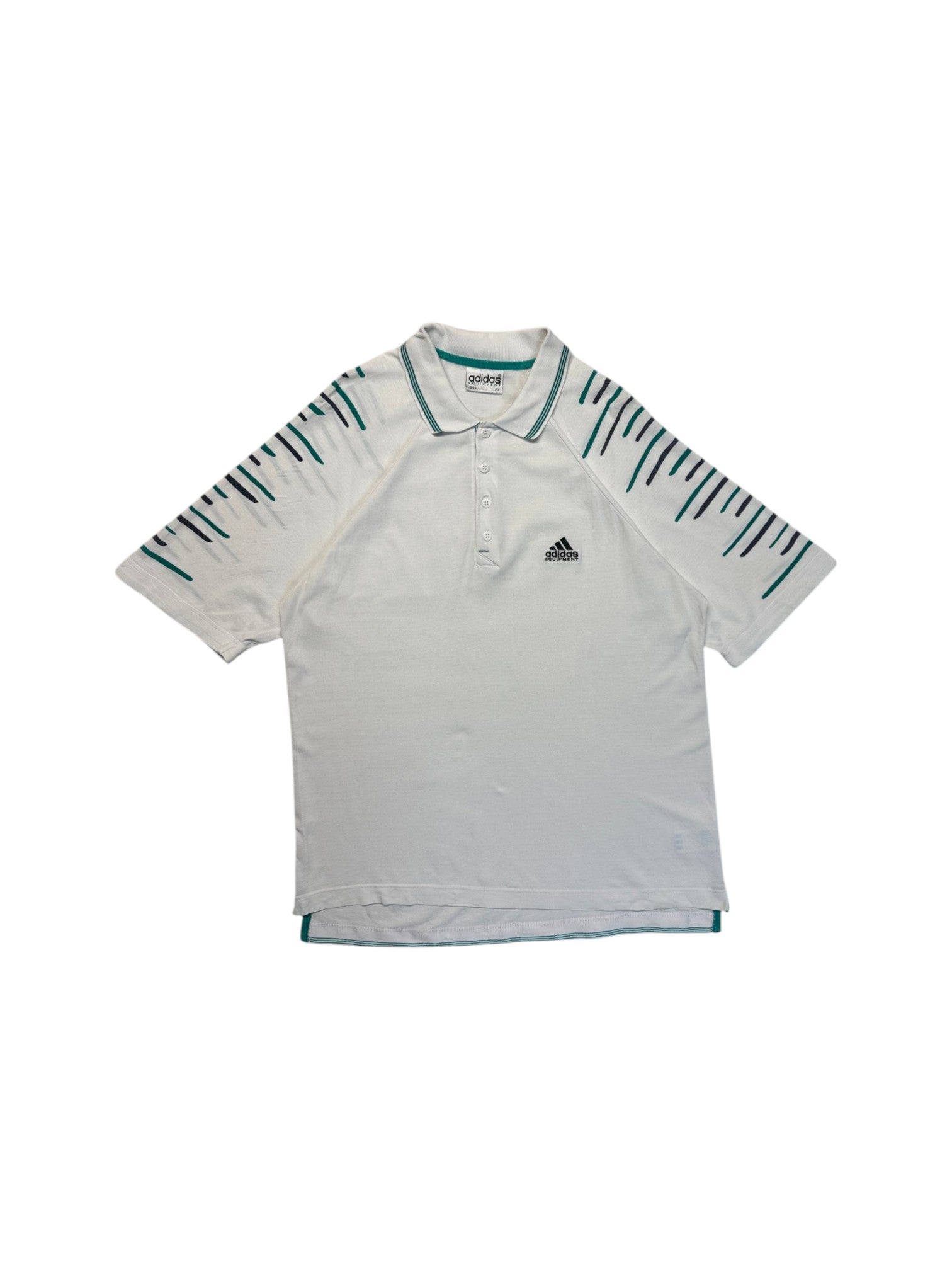 90s Adidas Equipment Polo Weiß Grün 52 L - RareRags