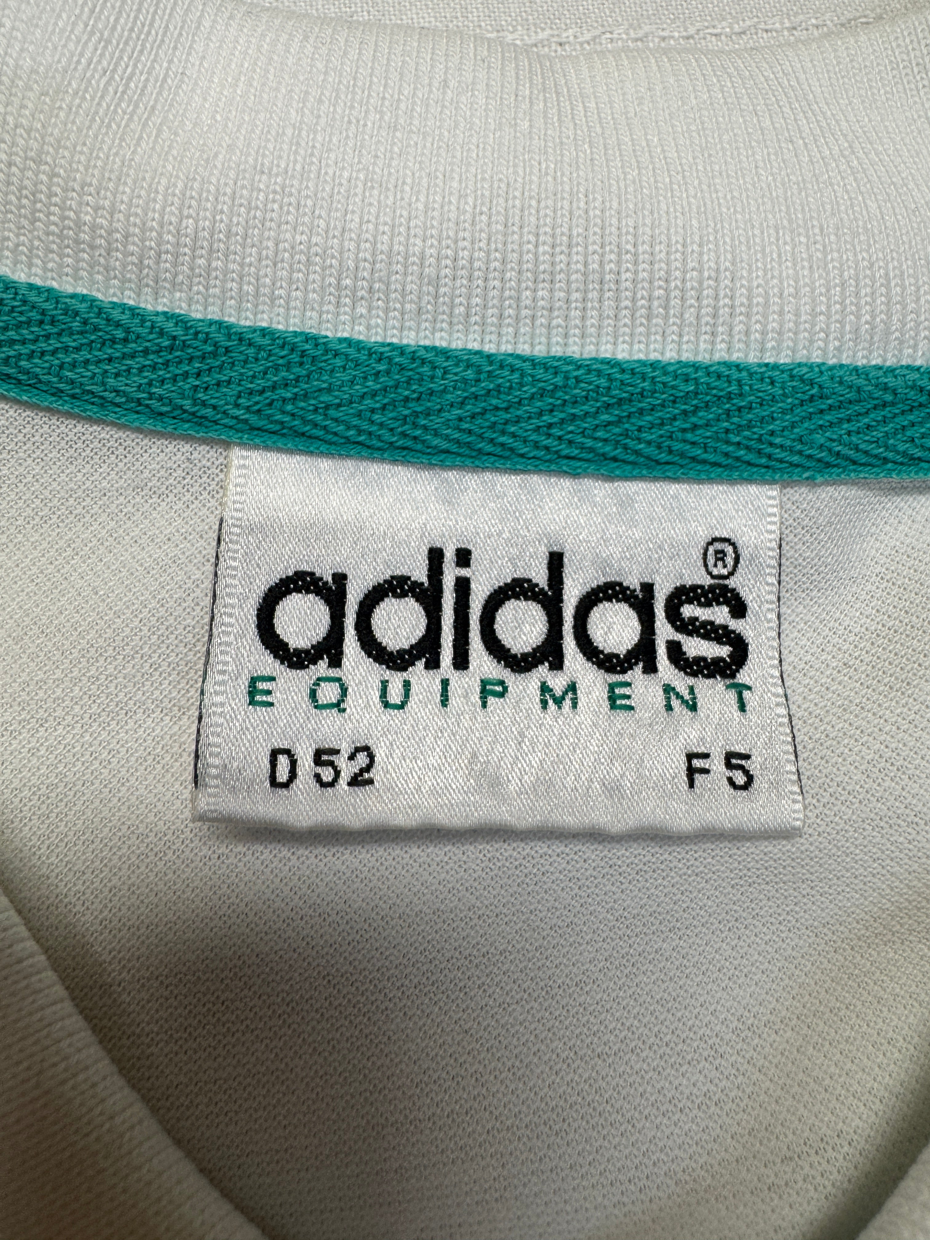 90s Adidas Equipment Polo Weiß Grün 52 L - RareRags