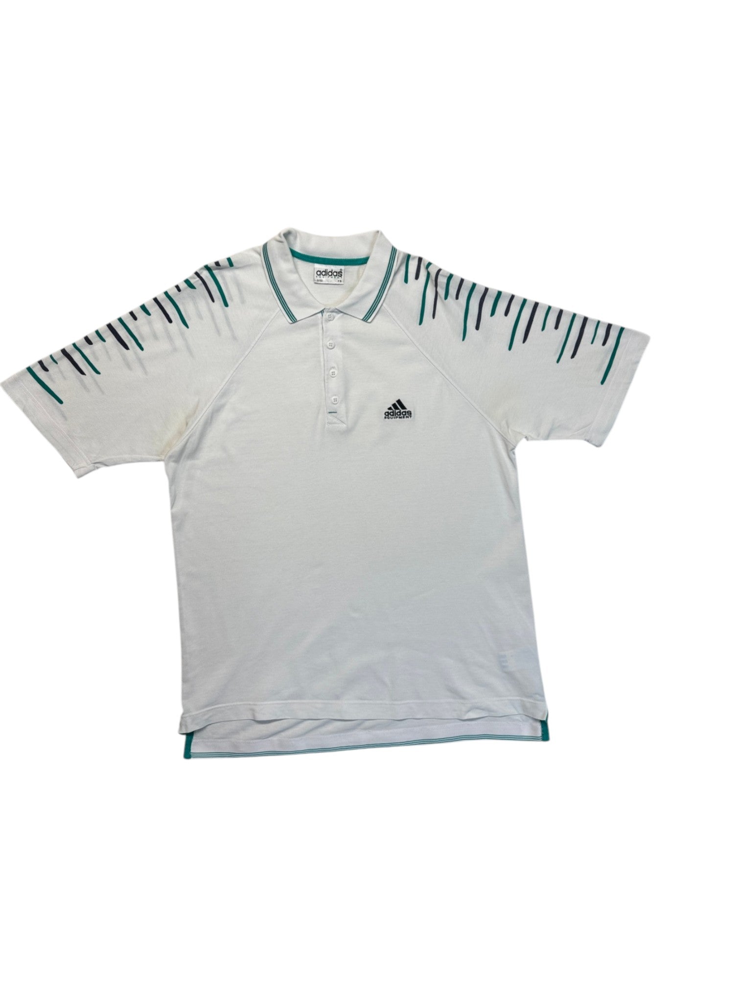 90s Adidas Equipment Polo Weiß Grün 52 L - RareRags
