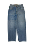 Vintage Tribal Baggy Jeans 90s Two Tone Blau 34