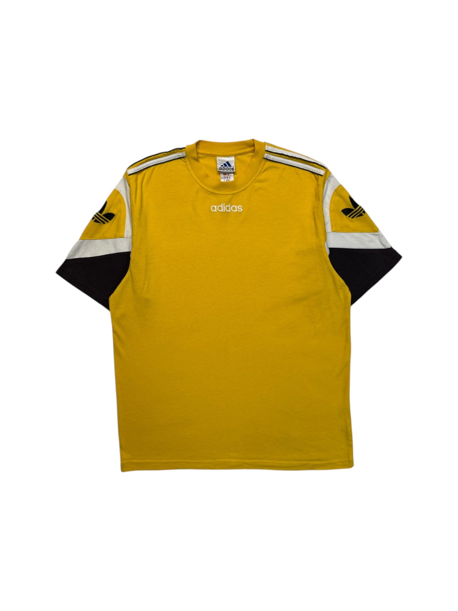 90s Adidas Shirt Sitor Gelb Schwarz D7 L - RareRags