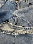 Vintage Tribal Baggy Jeans 90s Two Tone Blau 34