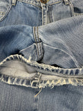 Vintage Tribal Baggy Jeans 90s Two Tone Blau 34