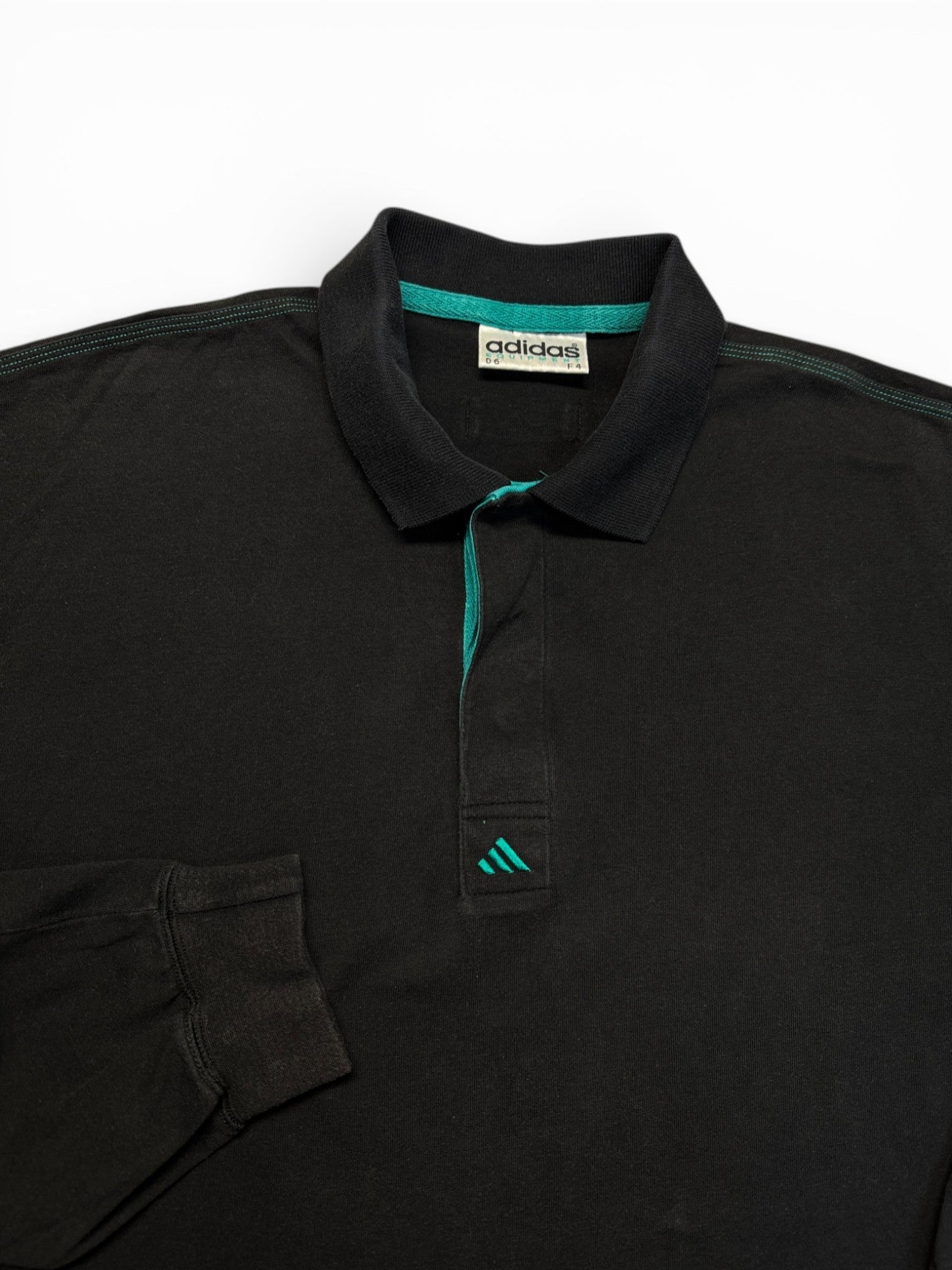 90s Adidas Equipment Longsleeve Schwarz D6 M - RareRags