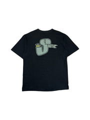 Vintage Stüssy Shirt 90s Crown Made In USA Single Stitch Schwarz XL