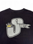 Vintage Stüssy Shirt 90s Crown Made In USA Single Stitch Schwarz XL