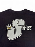 Vintage Stüssy Shirt 90s Crown Made In USA Single Stitch Schwarz XL