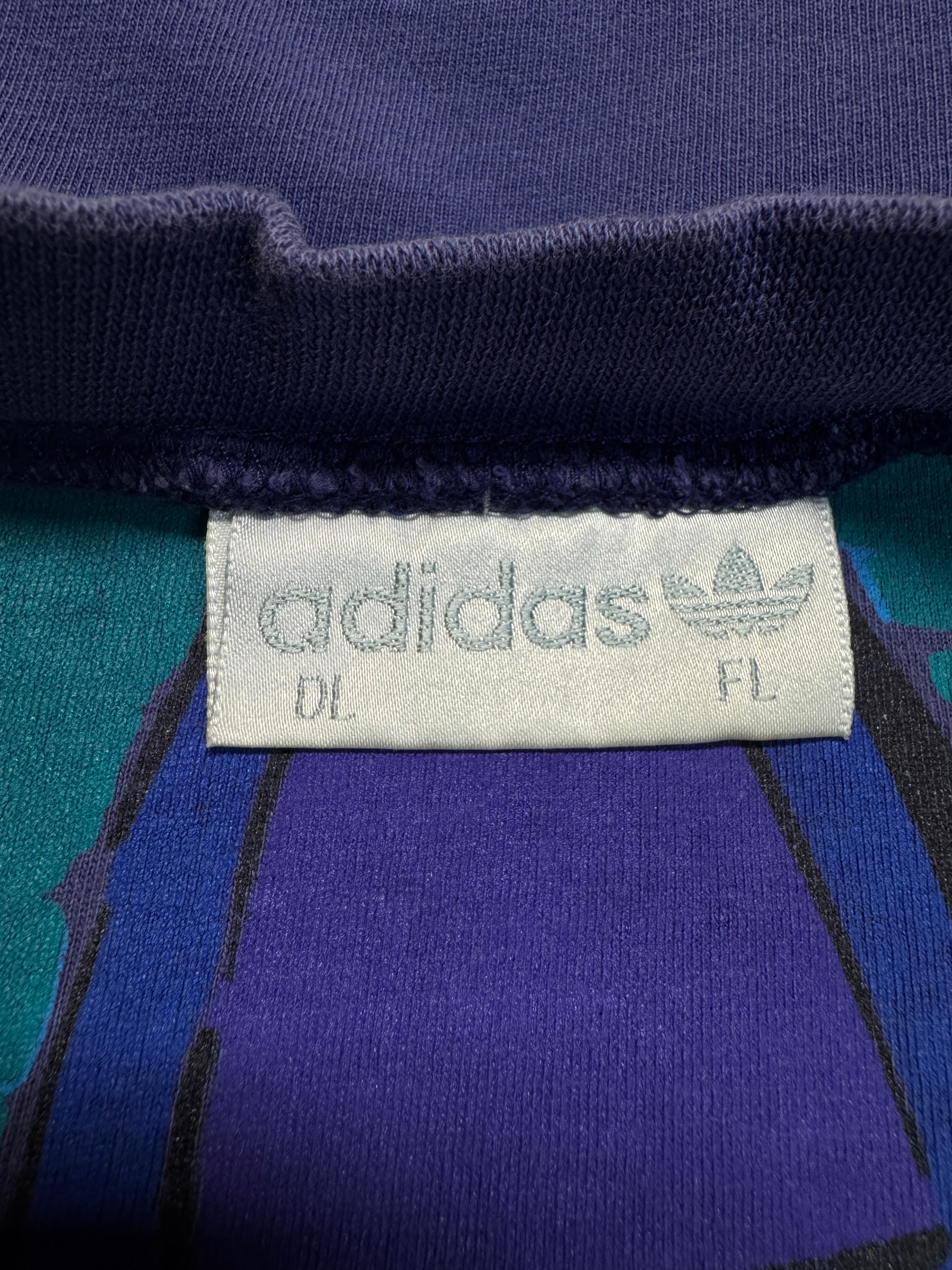 90s Adidas Shirt Trefoil Print Faded Lila L