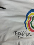 Vintage Puma Sweater 90s "Trimm Festival" Weiß L