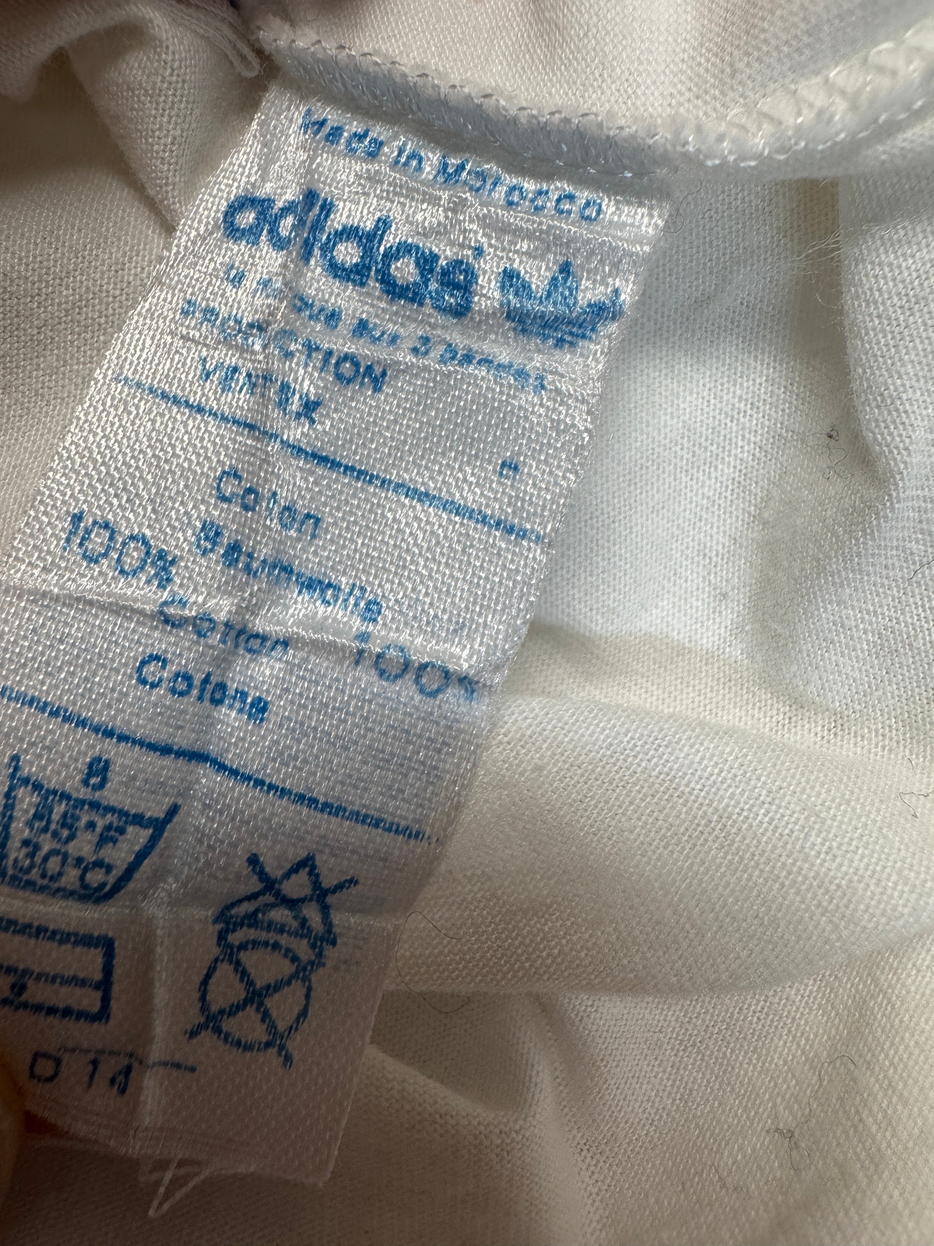 90s Adidas By Ventex Damen Shirt Ankh-Skarabäus Weiß 36