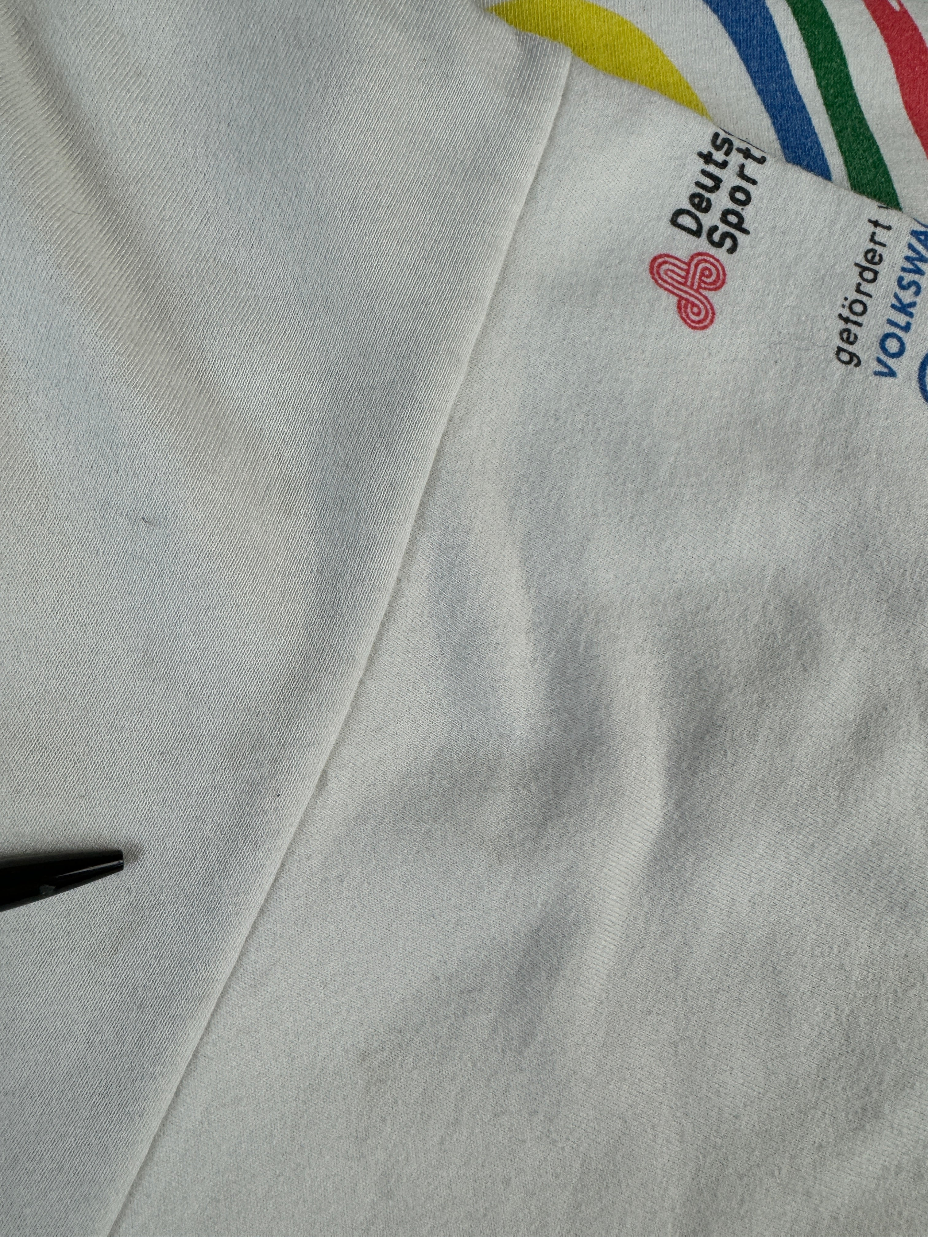 Vintage Puma Sweater 90s "Trimm Festival" Weiß L