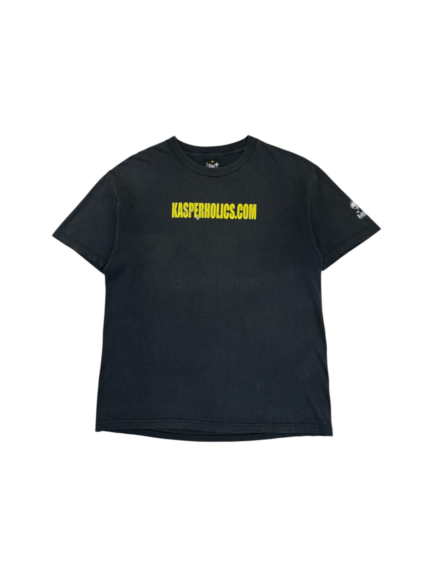 Vintage Blind Skateboard Shirt 90s "Kasperholics.com" Josh Kasper Made In USA Schwarz L