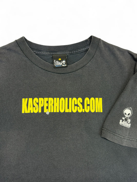 Vintage Blind Skateboard Shirt 90s "Kasperholics.com" Josh Kasper Made In USA Schwarz L