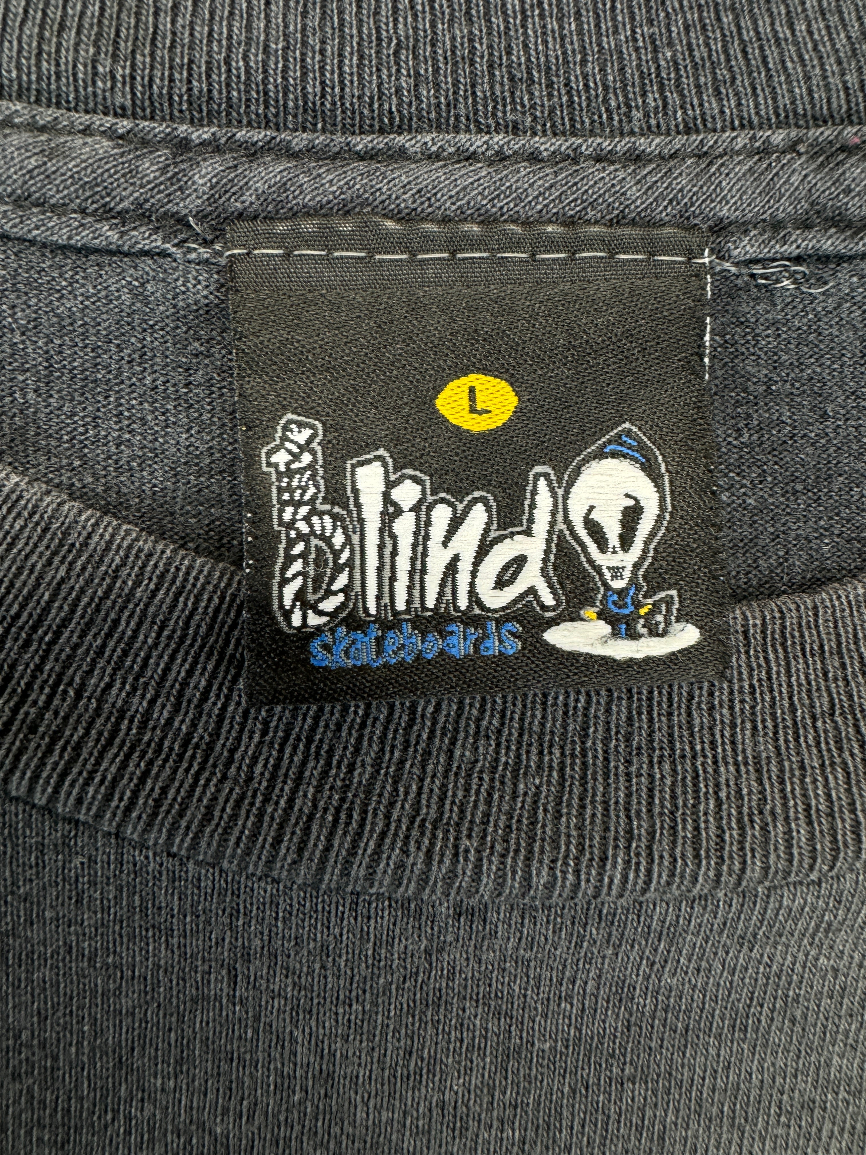 Vintage Blind Skateboard Shirt 90s "Kasperholics.com" Josh Kasper Made In USA Schwarz L