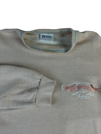 Vintage Hugo Boss Sports Sweater 90s "Palm Beach Club" Creme Peach XL